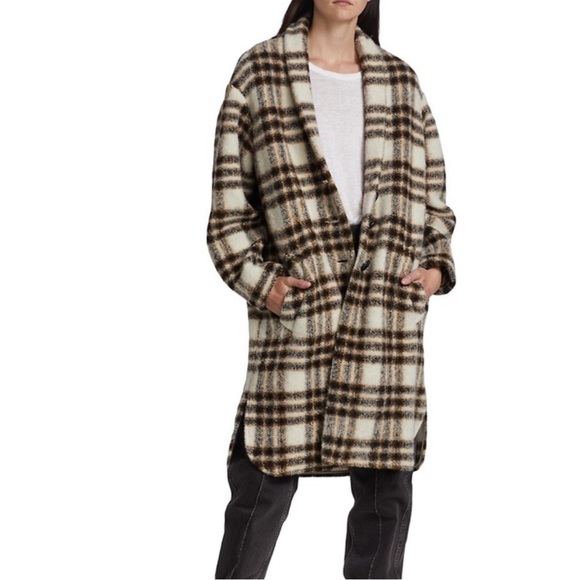 New with tag Isabel Marant Etoile plaid Gabriel coat - Picture 8 of 16